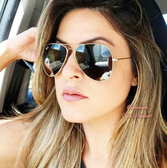 Ray Ban Aviator Black Lenses RB3025 Gold Frame 58 / 62 Unisex New - Picture 13 of 16